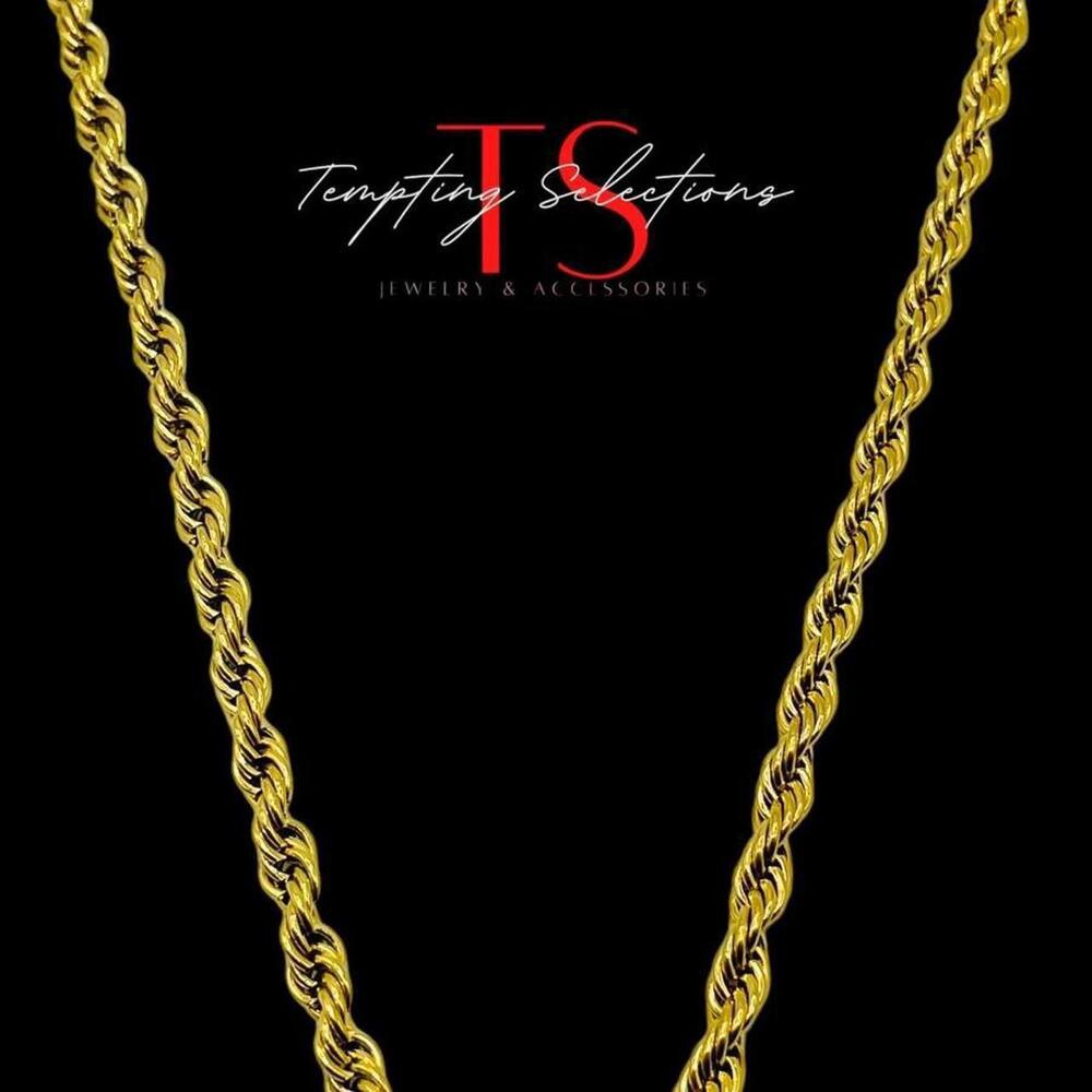 7mm Rope Stainless Steel Necklace 1058